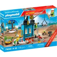 Playmobil® Baustelle (71650), Action Heroes Konstruktions-Spielset, (138 St), Made in Europe