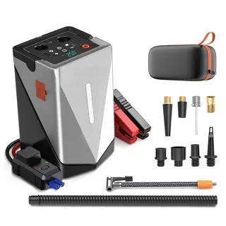 6000A Peak Car Jump Starter with Air Blower 24000mAh Emergency Starting Inflator Air Pump Suction Blower GF-01 Portable