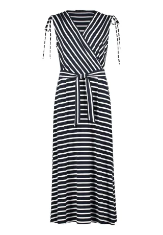 Betty Barclay - Jerseykleid Dunkelblau/Weiß - Gr. - 38