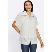 heine Strickjacke Strickjacke Kurzarm Struktur