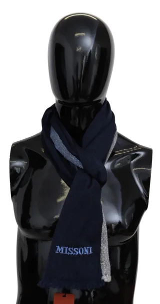 Echarpe unisexe en laine multicolore pour hommes Missoni