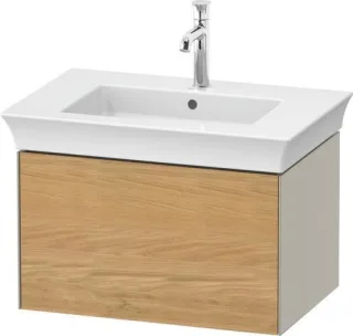 Duravit White Tulip Waschtischunterbau wandhängend Natur Eiche & Taupe Matt & Seidenmatt 684x458x410 WT42410H5600010