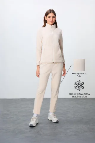 Damen-Langarm-Zipper-Trainingsanzug-Set