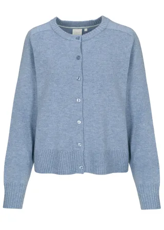 THE FASHION PEOPLE - Merino Cardigan mountain blue mel. - Gr. - M