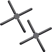 Thiru Topfuntersetzer faltbar, Ø 22 cm, hitzebeständig bis 200 °C, BPA-frei, Zubehör für Töpfe und Pfannen bis Ø 22 cm, 2-tlg., zusammenklappbar, hitzebeständig bis zu 200 °C