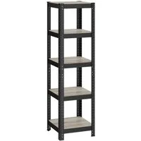 SONGMICS Standregal Küchenregal, 1-tlg., Lagerregal, 5 Ablagen, verstellbar, 37 x 37 x 150 cm