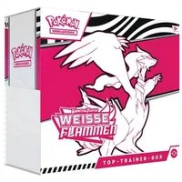 The Pokémon Company International Sammelkarte Pokémon Sammelkarten Karmesin & Purpur 10.5 Top-Trainer-Box Weisse Fla