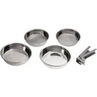 LotusGrill Grillteller LotusGrill Pfännchen Set Pan-Set 5 TLG Zubehör Grillschale Accesoiress