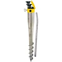 Krinner Schirmhalter Kompakt Allround Set Metall Sonnenschirmständer zum Eindrehen in Wiese, 1 tlg.