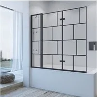 AQUABATOS Badewannenaufsatz Badewannenaufsatz eck schwarz 1 teilig 2 teilig 3 teilig
