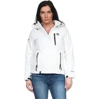 Geographical Norway Softshelljacke Damen Softshell Outdoor Wander Trekking Jacke in Unifarbe, mit abnehmbarer Kapuze, mit Stehkragen