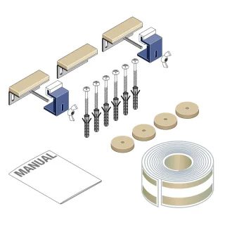 LAUFEN Schallschutzset,für Platina Stahlduschwannen bis 1000x1000mm, 29898.2, 2989820000001 H2989820000001