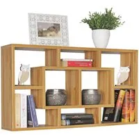 Wohnling Wandregal WL5.169 PAOLA buche MDF-Holz Hängeregal Wandboard offen Holzregal Sc, Buche 85x47,5x16 cm MDF-Holz, Hängeregal Modern, Wandboard Freischwebend Dekoregal Bücherregal Wand