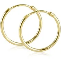 Materia Paar Creolen Gold Ohrringe Damen Ø17,5mm GO-7, aus 585 Gelbgold