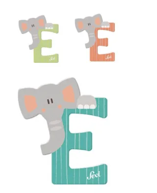Sevi Holzbuchstabe Buchstabe E Elefant