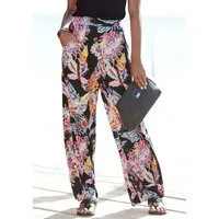 Buffalo Palazzohose mit lockerem, weitem Bein aus Viskosejersey im Alloverprint mit Taschen, Sommerhose, casual