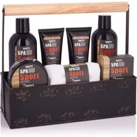 BRUBAKER Pflege-Geschenkset Dusch- und Badeset für Männer - Geschenk für Papa, Vatertagsgeschenk Pflegeset, 8-tlg., Herren Geschenkset in Werkzeugkasten, Pflegeset Spa Sport Musk