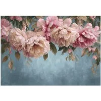 Wallarena Fototapete Blumen Pfingstrosen - Mehrfarbig - Elegant - Vlies - Schlafzimmer, glatt, (7 St), 350x250cm
