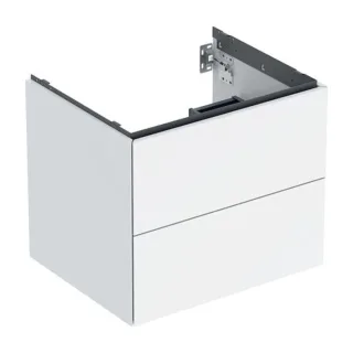 Geberit One Waschtisch-Unterschrank 505261001 59,2 x 50,4 x 47 cm, weiß/lackiert hochglänzend, 2 Schubladen