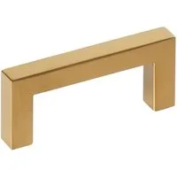 SO-TECH® Möbelgriff Stangengriff E8, aus echt Edelstahl, Profil eckig 10x10 mm (Spar-Set, 10-St), goldfarbig, Bohrlochabstand 64 mm, 10 Stück, mit Schrauben