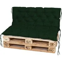 TexDeko Palettenkissen TexDeko-Garden Palettenauflage mit Rückenlehne gesteppt 120x60x50, (Sitzfläche 120x60cm + Rückenlehne 120x50cm)