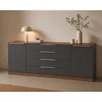 borchardt Möbel Kommode Oliva, Kommode mit Metallgriffen, Breite 200 cm, mit 4 Schubkästen