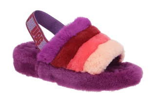 UGG 1122990 SPMM FLUFF YEAH SLIDE Damen Sandalette lila sweet plum multi Warm...