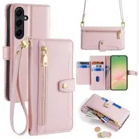 betterfon Handykette für Samsung Galaxy Leder Umhänge Hülle mit Kartenfächer, Hände frei – mit Silikonhülle & Schnur für flexiblen Alltag