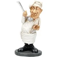 Figuren Shop GmbH Dekofigur Küchenchef Figur – Lustige Koch Statue Sammlerfigur Warren Stratford