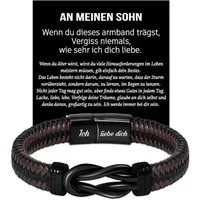 LuxusKollektion Lederarmband Armband Leder Ich Liebe Dich Papa Geschenk Armband für Sohn