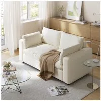 Woltu Sofa, für 2 Sitzer, Couch mit abnehmbarem Chenille-Bezug, 180x83x91 cm