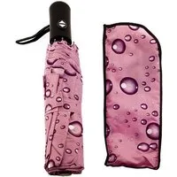 Susino Taschenregenschirm mit Schutzhülle und Regentropfendesign – kompakt & robust