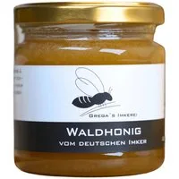 Grega´s Imkerei Honig Waldhonig 250g aus Deutschland, 1 x 250 g, (würzig, natürlich & echt handgemacht, Direkt vom Imker), flüßiger deutscher Waldhonig, echter Honigtauhonig