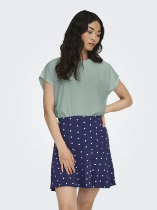 ONLY - ONLMOLLY S/S O-NECK DOBBY TOP JRS Jadeite - Gr. - M