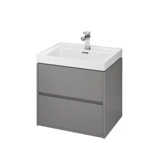 Neuesbad Serie 300 Waschtischunterschrank, B:594, T:447, H:533mm, Grau matt 1S924-0081