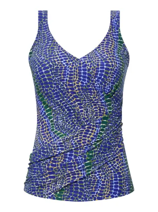 Femilet by Chantelle - Taula T-Shirt-Tankini; bügellos blue snake - Gr. - 46