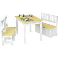 KOMFOTTEU Kindersitzgruppe 4 TLG., (Set), Tisch und 2 Stühle