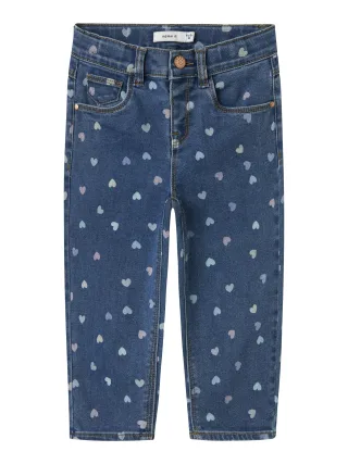 NAME IT - NMFBELLA MOM SHAPED JEANS 3555-ON NOOS denim blue - Gr. - 104