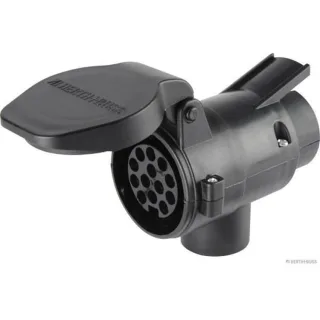 Elparts Anh?nger Adapter 7-polig auf 13-polig 12V 16A 25A DIN/ISO 1724 N-Typ, 11446