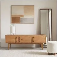 IDIMEX Lowboard TECCA, Sideboard mit 3 Türen aus Massivholz Kiefer Eiche Finish
