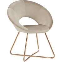 Duhome Loungesessel (439D), Esszimmerstuhl Wohnzimmerstuhl, Samt Polsterstuhl, Gold Metallbeine