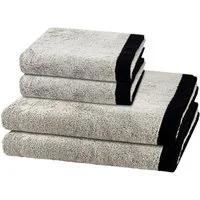 Cawö Handtuch Set Lifestyle Splash, Walkfrottee (Spar-Set, 4-St), 2 X Handtuch 2 X Duschtuch im Set - Baumwolle - Saugstark