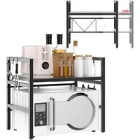 TUWENA Küchenregal Erweiterbares Mikrowellen Regal, Platzsparender Organizer für Küche