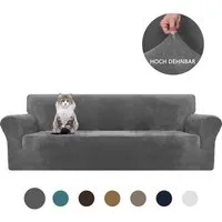 Minicloss Sofahusse 1/2/3/4 Sitzer Sofabezug, Modern Sofaüberwurf Elastische Couchbezug, waschbarer, mit Armlehne, Protector für Hunde Haustiere