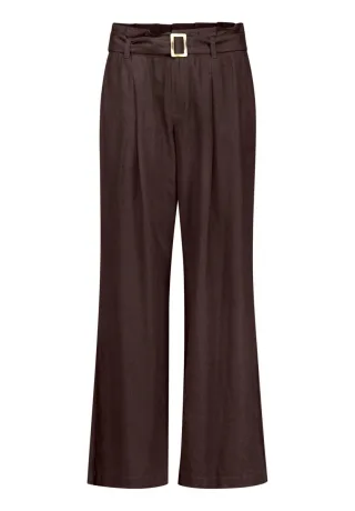 CARTOON - Marlenehose mit Gürtel braun - Gr. - 38