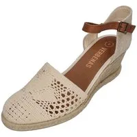 VERBENAS MALENA Crochet Lino Sandalette Crudo