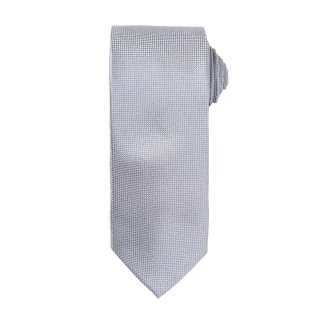 Premier Mens Micro Waffle Formal Work Krawatte (Silber)
