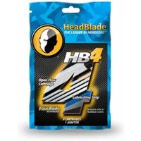 HeadBlade Rasierklingen Ultra-Präzisionsklingen für die Kopfrasur, HB4, + gratis HB4/HB6 Adapter