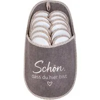 ONVAYA ABS Gästepantoffel, Schön, dass du hier bist, 6er Set Pantoffel