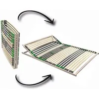 Lattenrost Lattenrost 120x200 verstellbar - FlexSTAR, Lattenrost2go, Kopfteil manuell verstellbar, Fußteil nicht verstellbar, fertig montiert, Kopfteil und Härtegrad einstellbar, Duo-Kappen